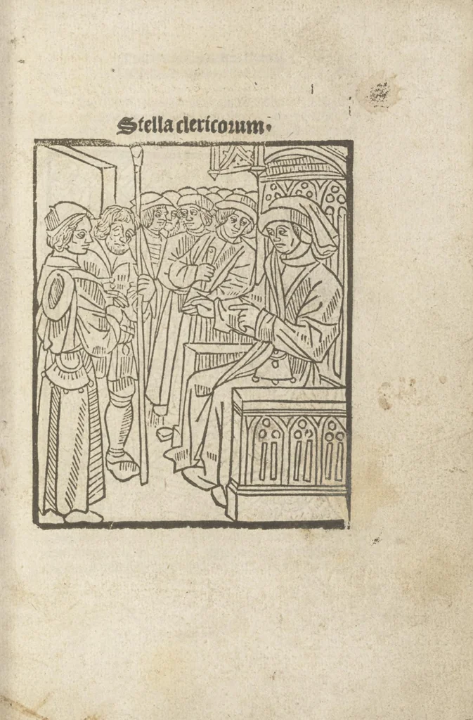 An illustration from Stella clericorum, 1488, leaf 16