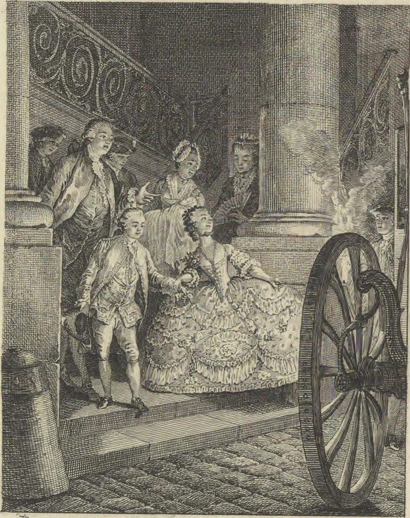 An illustration from Seconde suite d'estampes, pour servir à l'histoire des modes, et du costume en France, dans le XVIII siecle, année 1776, 1776, leaf 38