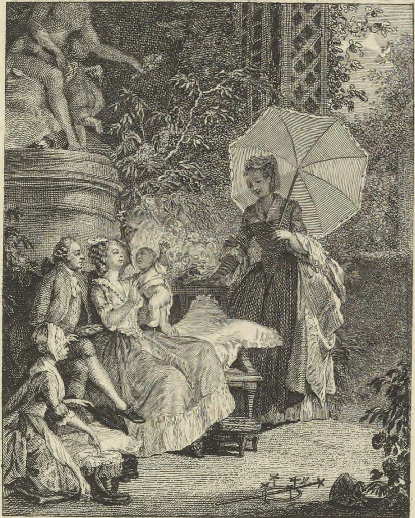 An illustration from Seconde suite d'estampes, pour servir à l'histoire des modes, et du costume en France, dans le XVIII siecle, année 1776, 1776, leaf 42