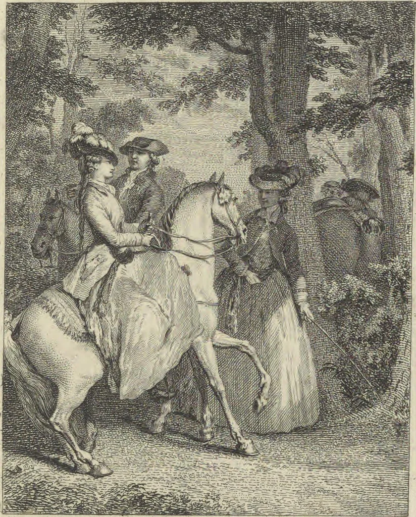 An illustration from Seconde suite d'estampes, pour servir à l'histoire des modes, et du costume en France, dans le XVIII siecle, année 1776, 1776, leaf 58