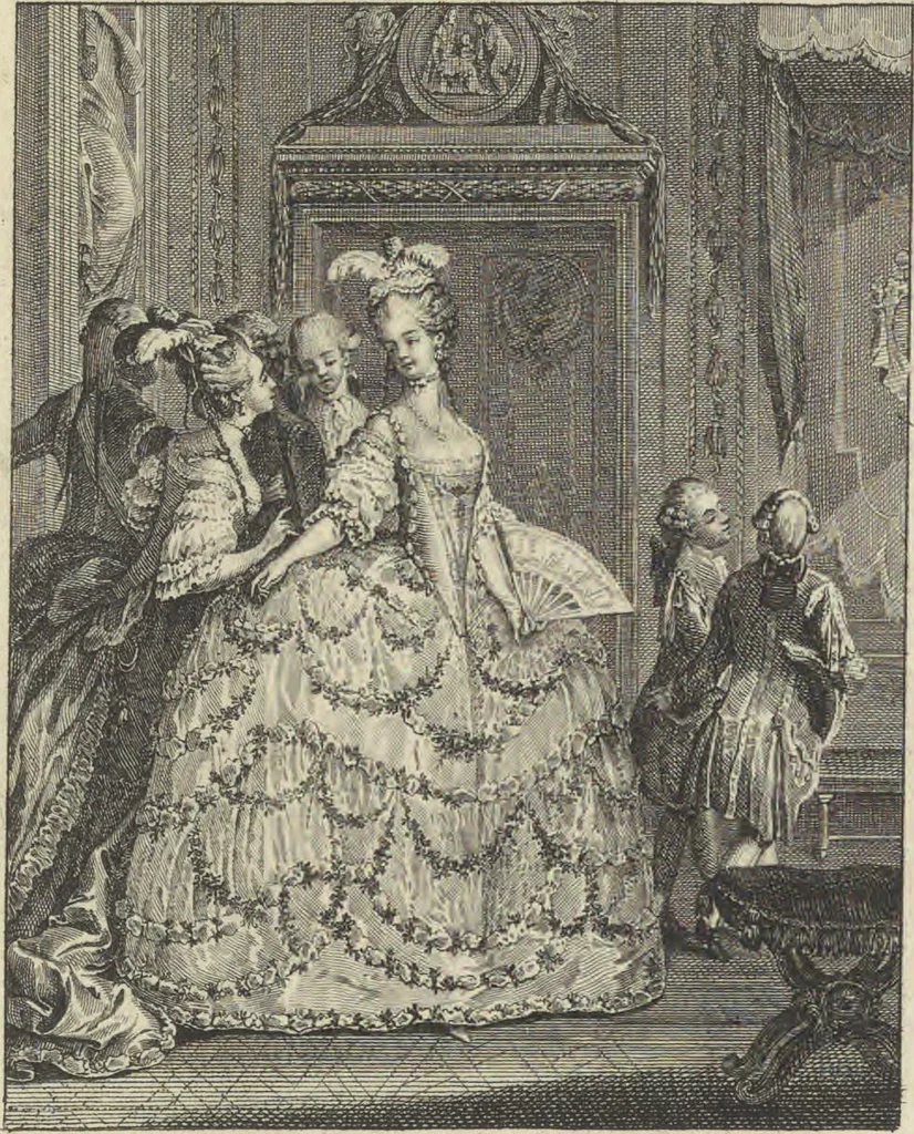 An illustration from Seconde suite d'estampes, pour servir à l'histoire des modes, et du costume en France, dans le XVIII siecle, année 1776, 1776, leaf 62