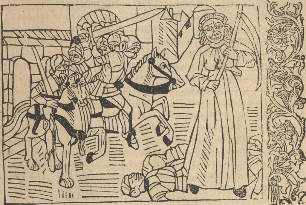 An illustration from Le roman de Fierabras, 1489, leaf 125