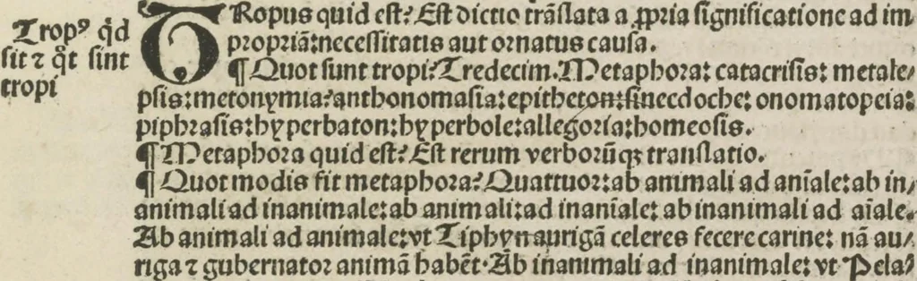 An illustration from Gra[m]matica Nicolai Perotti,, 1497, leaf 114