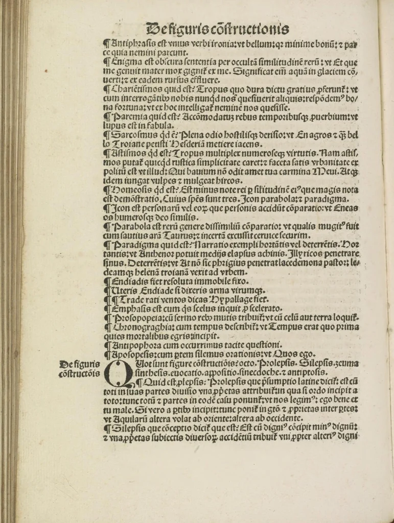 An illustration from Gra[m]matica Nicolai Perotti,, 1497, leaf 116