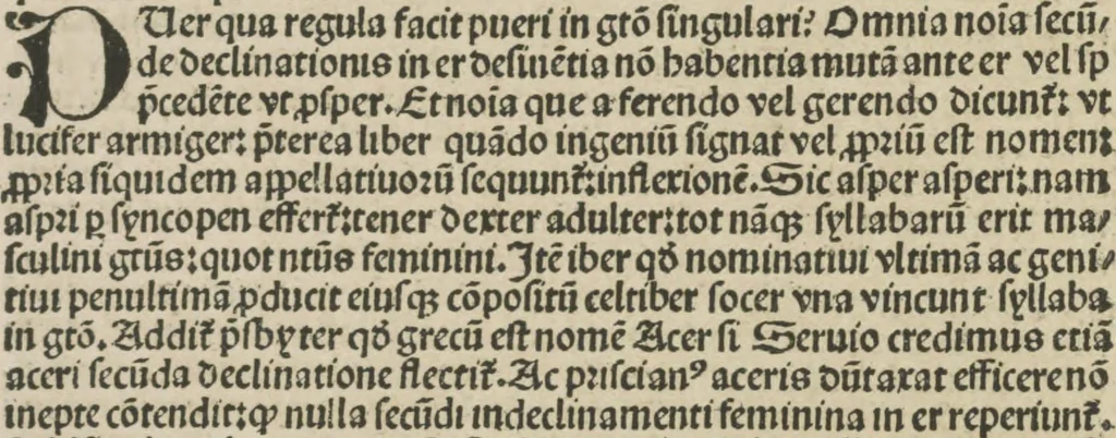 An illustration from Gra[m]matica Nicolai Perotti,, 1497, leaf 183