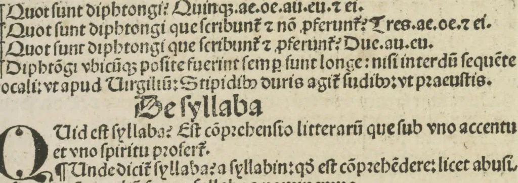An illustration from Gra[m]matica Nicolai Perotti,, 1497, leaf 9