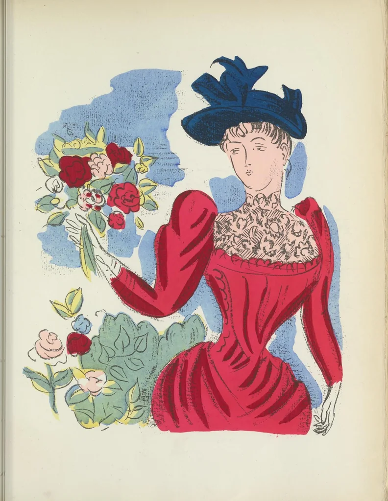 An illustration from Madrigaux, 1920, leaf 14