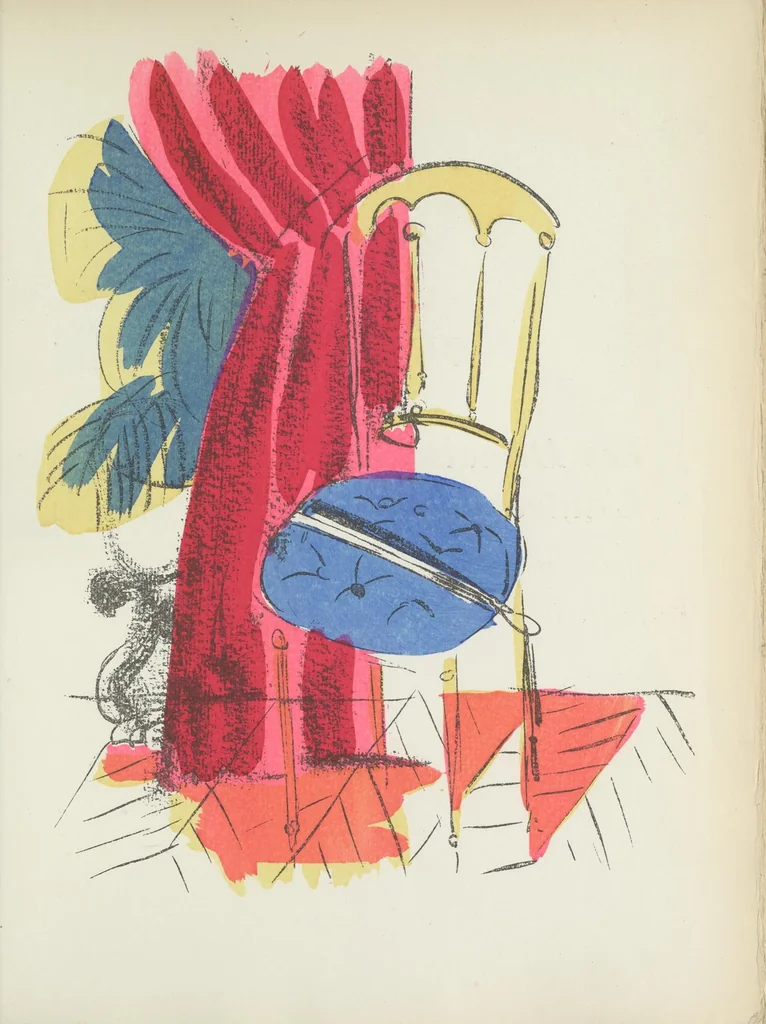 An illustration from Madrigaux, 1920, leaf 16