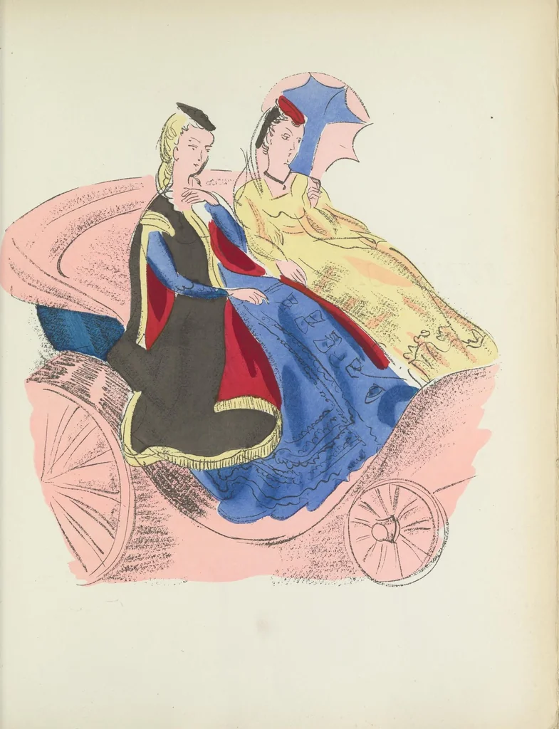An illustration from Madrigaux, 1920, leaf 18