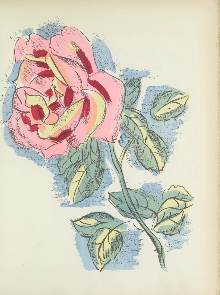 An illustration from Madrigaux, 1920, leaf 20