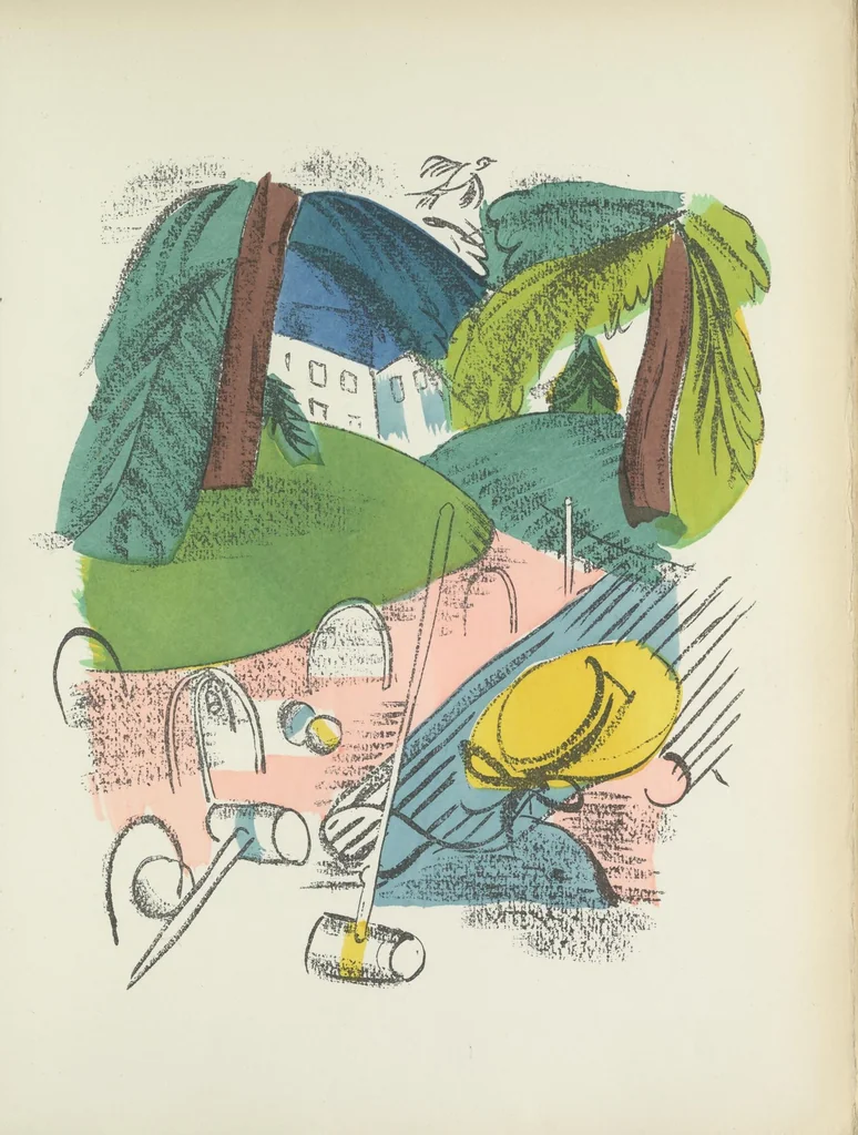 An illustration from Madrigaux, 1920, leaf 22