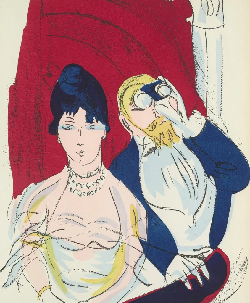 An illustration from Madrigaux, 1920, leaf 38