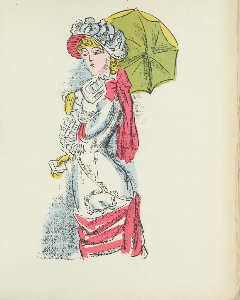 An illustration from Madrigaux, 1920, leaf 42