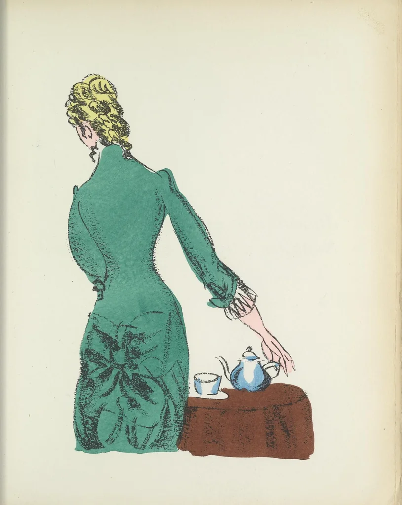 An illustration from Madrigaux, 1920, leaf 54
