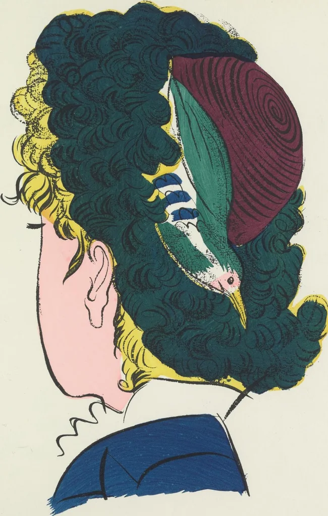An illustration from Madrigaux, 1920, leaf 60