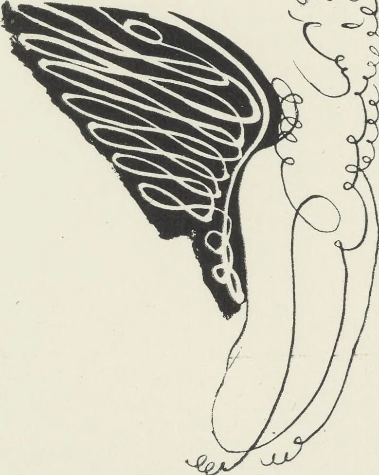 An illustration from Madrigaux, 1920, leaf 8