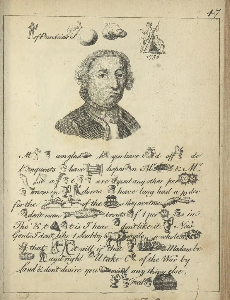 An illustration from England's remembrancer: or, A humorous, sarcastical, and political collection of characters and caricaturas : containing, an account of men famous and infamous... in short, of every thing that engaged the public attention during 1756 and 1757. In copper-plates. To which is prefixed, a key, explanatory of the nature and design of each, by the great masters themselves, 1758, leaf 126