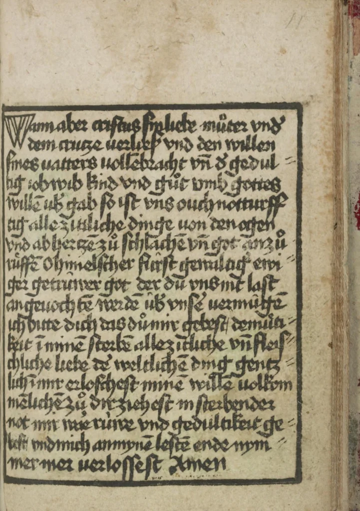 An illustration from Ars moriendi, 1475, leaf 20