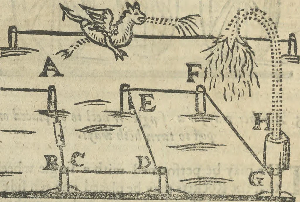 An illustration from A rich cabinet, with variety of inventions: unlock'd and open'd, for the recreation of ingenious spirits ... being receipts and conceits of several natures ... As also variety of recreative fire-works ... Whereunto is added divers experiments in drawing, painting, arithmetick, geometry, astronomy, and other parts of the mathematicks. Likewise directions for ringing the most usual peals, 1677, leaf 117