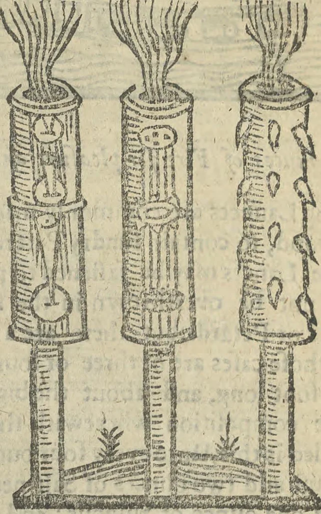An illustration from A rich cabinet, with variety of inventions: unlock'd and open'd, for the recreation of ingenious spirits ... being receipts and conceits of several natures ... As also variety of recreative fire-works ... Whereunto is added divers experiments in drawing, painting, arithmetick, geometry, astronomy, and other parts of the mathematicks. Likewise directions for ringing the most usual peals, 1677, leaf 137