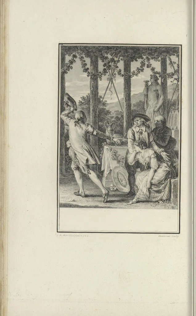 An illustration from Estampes destinées a orner les éditions, 1780, leaf 101