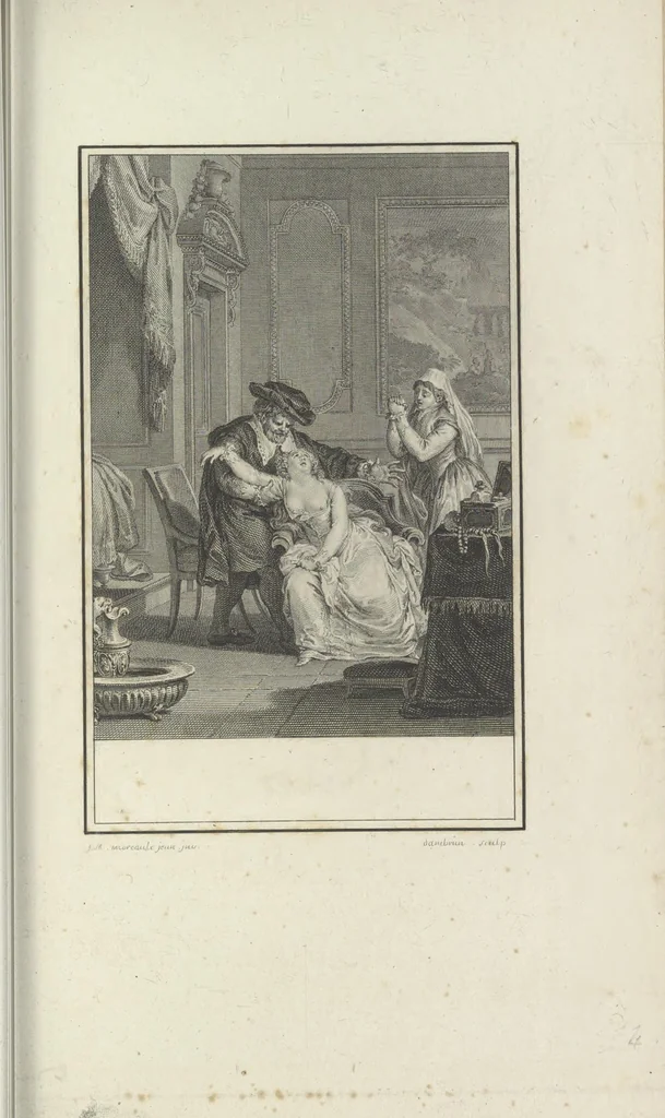 An illustration from Estampes destinées a orner les éditions, 1780, leaf 136
