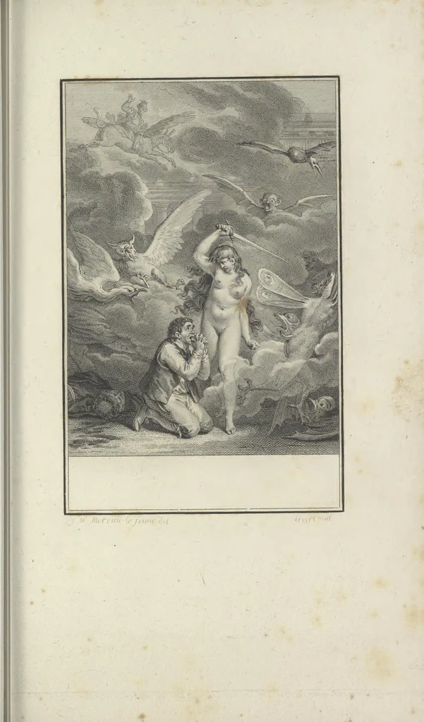 An illustration from Estampes destinées a orner les éditions, 1780, leaf 148