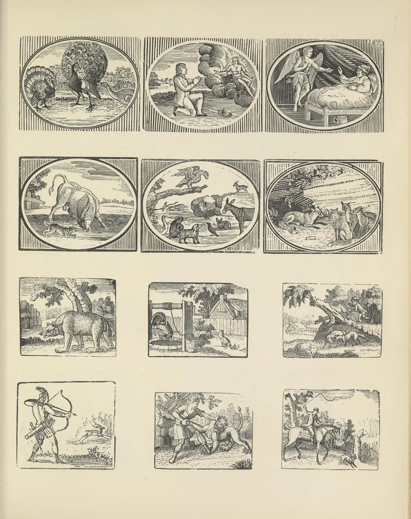 An illustration from Specimens of early wood engraving : being impressions of woodcuts from the collection of Mr. Charnley, Newcastle, 1858, leaf 124