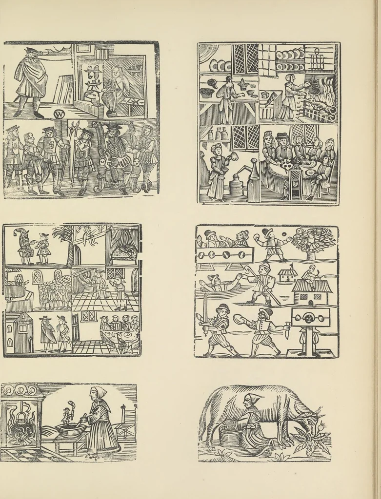 An illustration from Specimens of early wood engraving : being impressions of woodcuts from the collection of Mr. Charnley, Newcastle, 1858, leaf 58