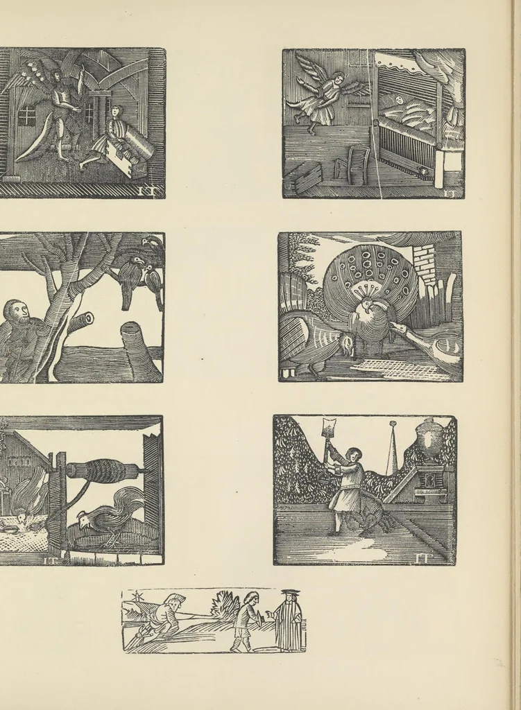 An illustration from Specimens of early wood engraving : being impressions of woodcuts from the collection of Mr. Charnley, Newcastle, 1858, leaf 68