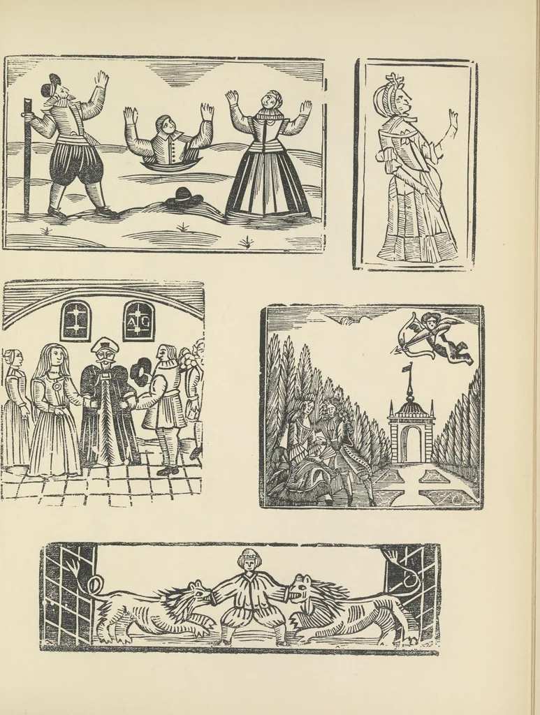 An illustration from Specimens of early wood engraving : being impressions of woodcuts from the collection of Mr. Charnley, Newcastle, 1858, leaf 74