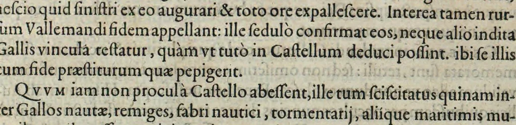 An illustration from Americae pars sexta, sive, Historiae ab Hieronymo Be[n]zono Mediolane[n]se scriptae, sectio tertia, res no[n] minus nobiles & admiratione plenas continens, quàm praecedentes duae : in hac enim reperies, qua ratione Hispani opule[n]tissimas illas Peruäni regni provincias occuparint, capto Rege Atabaliba, dei[n]de orta inter ipsos Hispanos in eo regno civilia bella : additus est brevis de Fortunatis insulis co[m]mentariolus in duo capita distinctus : item additiones ad singula capita historiam illustrantes : accessit Peruäni regni chorographica tabula, 1596, leaf 110