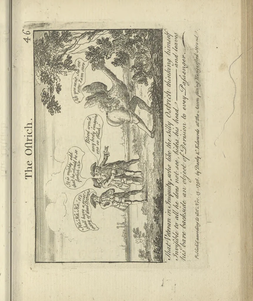 An illustration from A political and satirical history of the years 1756, 1757, 1758, 1759, 1760, 1761, and 1762. : In a series of 112 humourous and entertaining prints. Contraining all the most remarkable transactions, characters and caricatures of those memorable years. To which is annexed, an explanatory account or key to every print, 1762, leaf 120