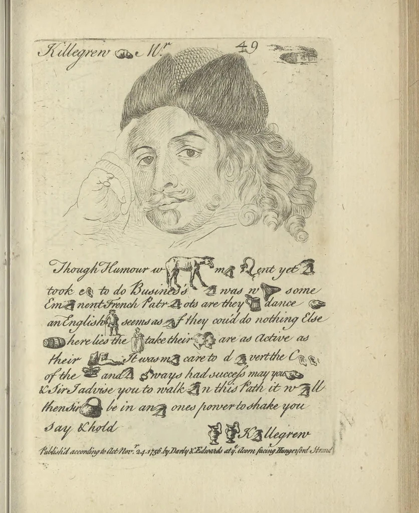 An illustration from A political and satirical history of the years 1756, 1757, 1758, 1759, 1760, 1761, and 1762. : In a series of 112 humourous and entertaining prints. Contraining all the most remarkable transactions, characters and caricatures of those memorable years. To which is annexed, an explanatory account or key to every print, 1762, leaf 126