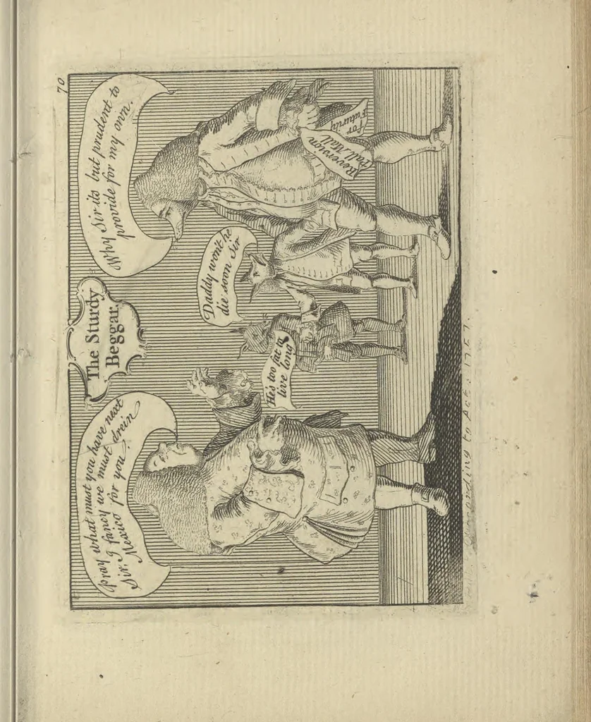 An illustration from A political and satirical history of the years 1756, 1757, 1758, 1759, 1760, 1761, and 1762. : In a series of 112 humourous and entertaining prints. Contraining all the most remarkable transactions, characters and caricatures of those memorable years. To which is annexed, an explanatory account or key to every print, 1762, leaf 168