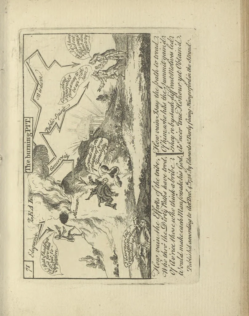 An illustration from A political and satirical history of the years 1756, 1757, 1758, 1759, 1760, 1761, and 1762. : In a series of 112 humourous and entertaining prints. Contraining all the most remarkable transactions, characters and caricatures of those memorable years. To which is annexed, an explanatory account or key to every print, 1762, leaf 170