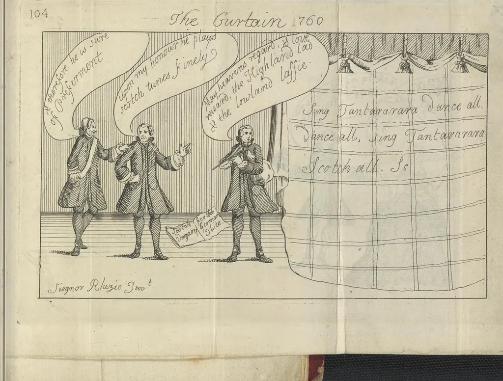 An illustration from A political and satirical history of the years 1756, 1757, 1758, 1759, 1760, 1761, and 1762. : In a series of 112 humourous and entertaining prints. Contraining all the most remarkable transactions, characters and caricatures of those memorable years. To which is annexed, an explanatory account or key to every print, 1762, leaf 239