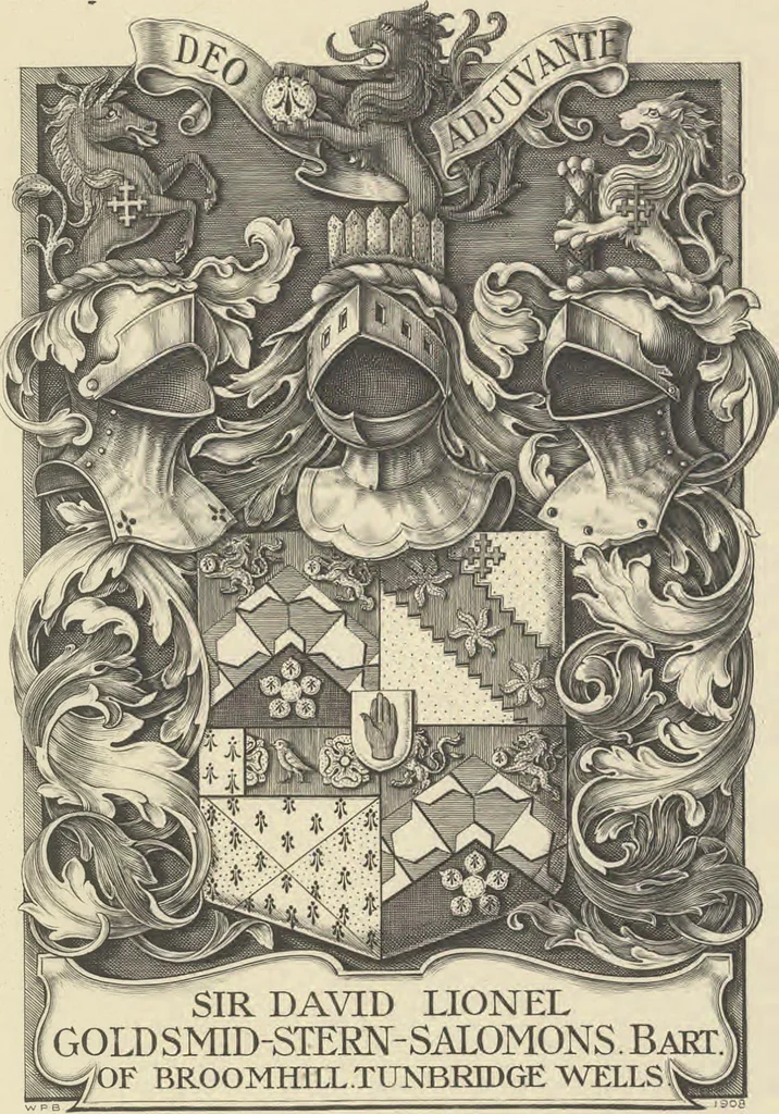 An illustration from [Scrapbook of bookplates, 1913, leaf 14