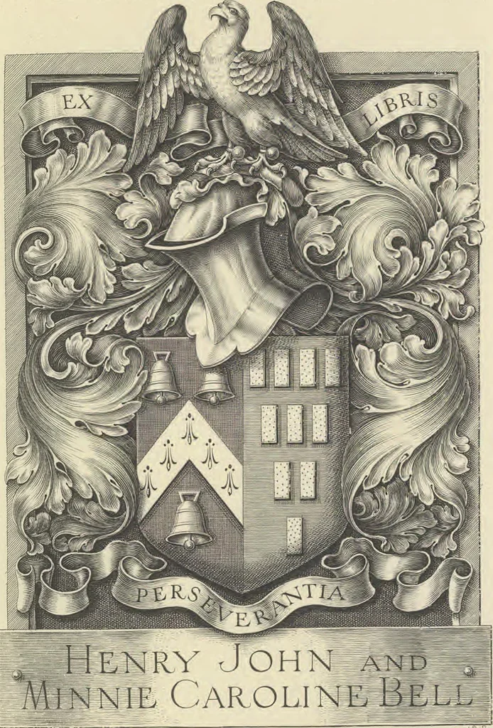 An illustration from [Scrapbook of bookplates, 1913, leaf 20
