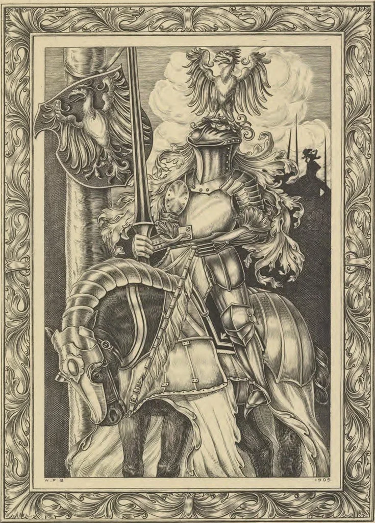 An illustration from [Scrapbook of bookplates, 1913, leaf 30