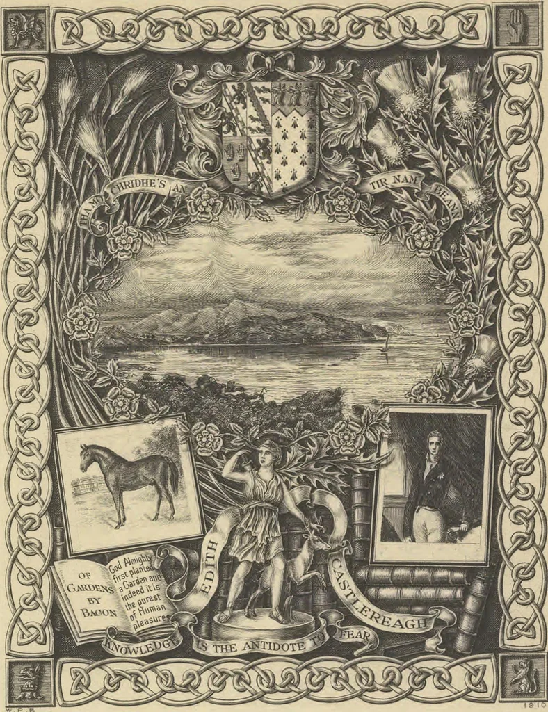 An illustration from [Scrapbook of bookplates, 1913, leaf 32