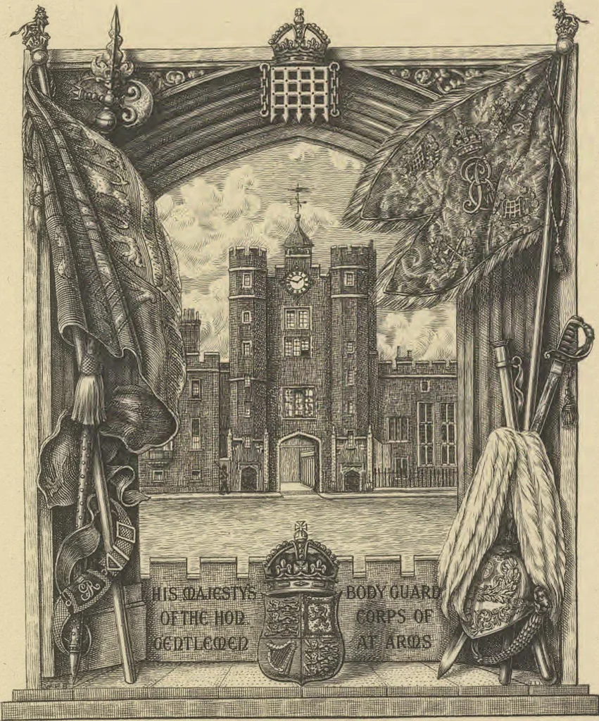 An illustration from [Scrapbook of bookplates, 1913, leaf 36