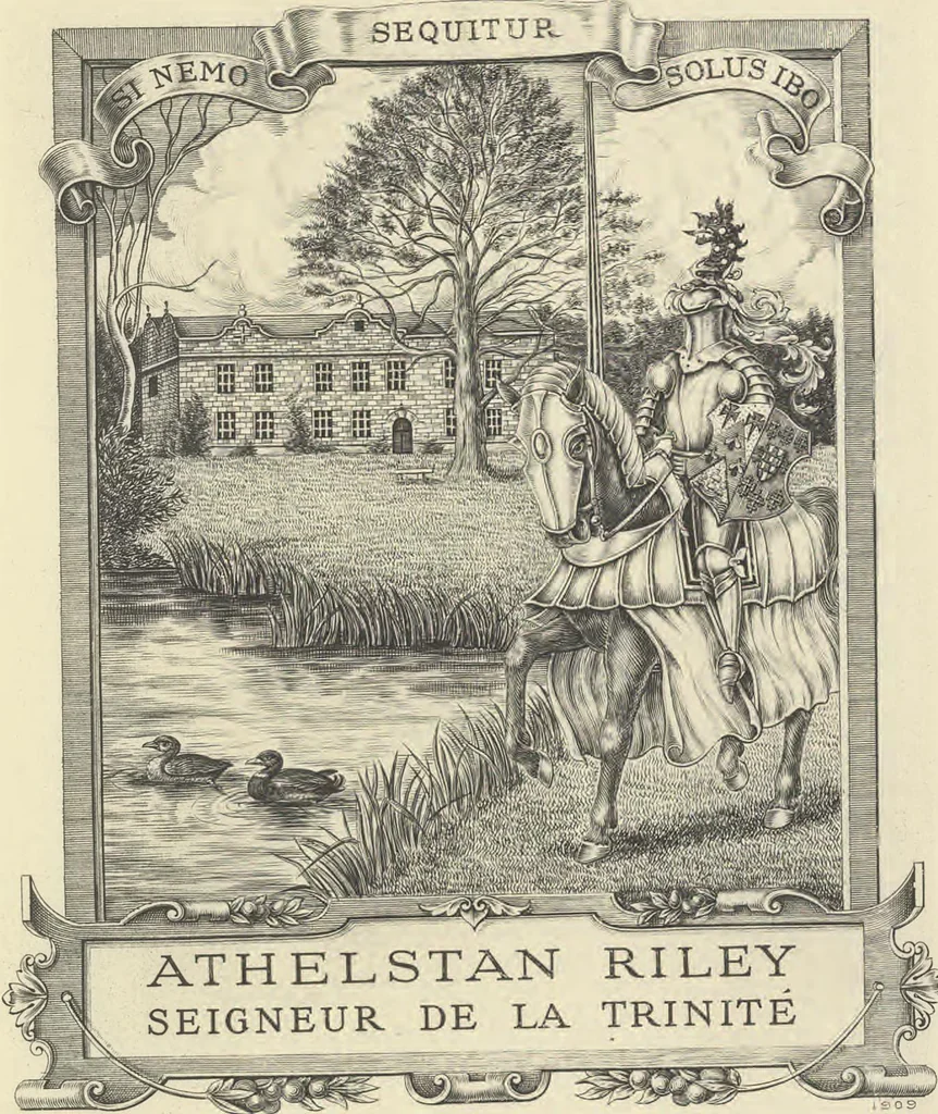 An illustration from [Scrapbook of bookplates, 1913, leaf 38
