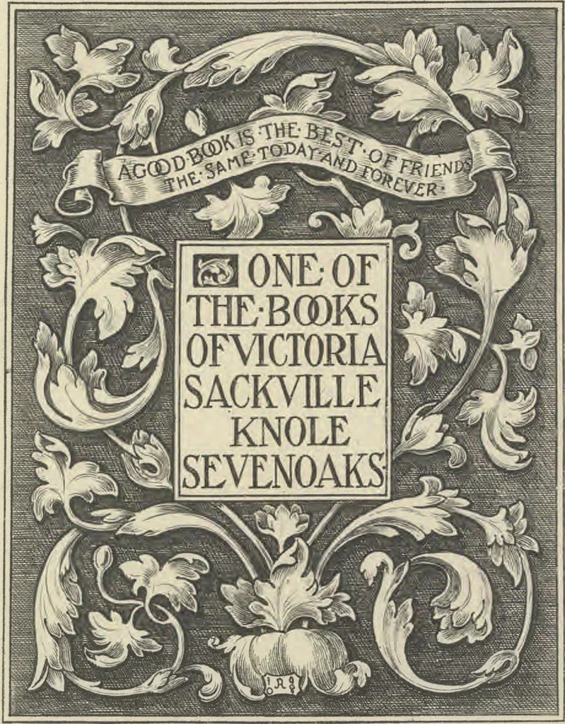 An illustration from [Scrapbook of bookplates, 1913, leaf 50
