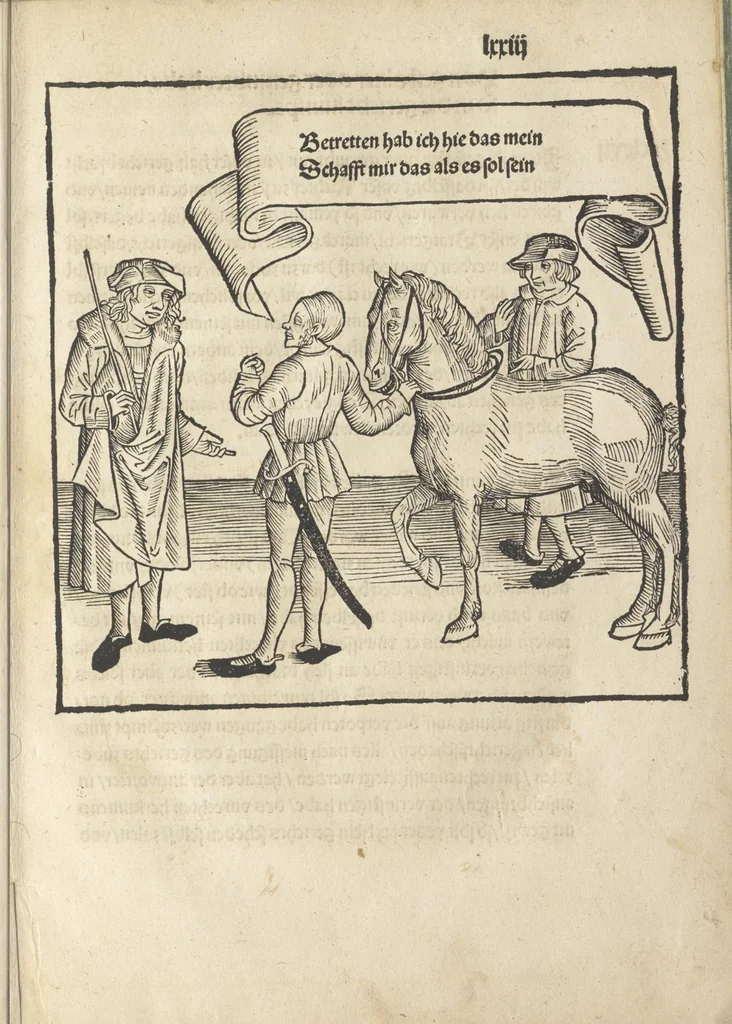 An illustration from Bambergische halszgerichts ordenu[n]g, 1507, leaf 160