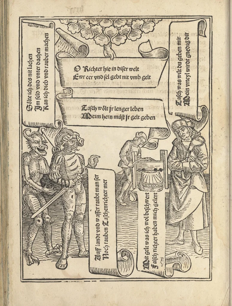 An illustration from Bambergische halszgerichts ordenu[n]g, 1507, leaf 167