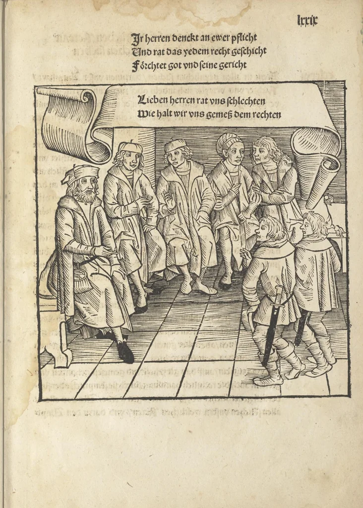 An illustration from Bambergische halszgerichts ordenu[n]g, 1507, leaf 172