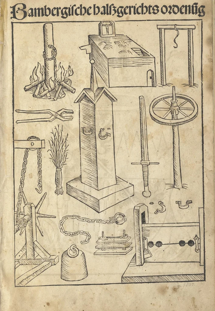 An illustration from Bambergische halszgerichts ordenu[n]g, 1507, leaf 4