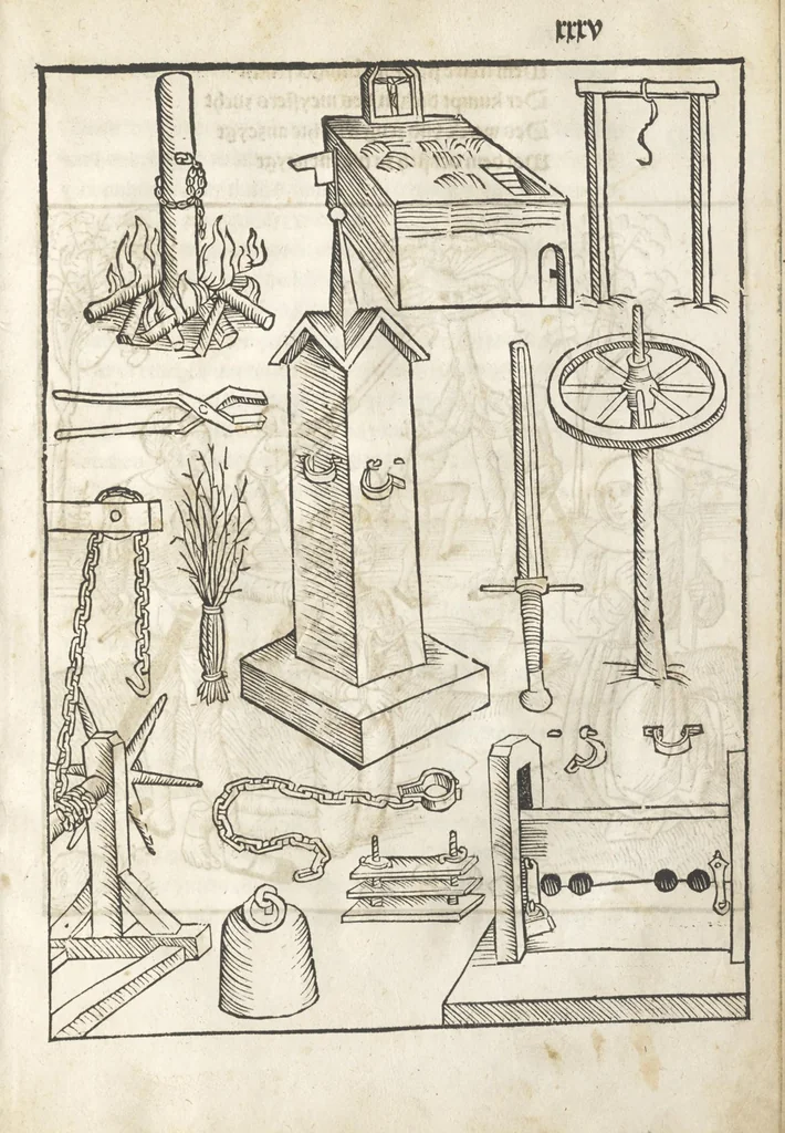 An illustration from Bambergische halszgerichts ordenu[n]g, 1507, leaf 84