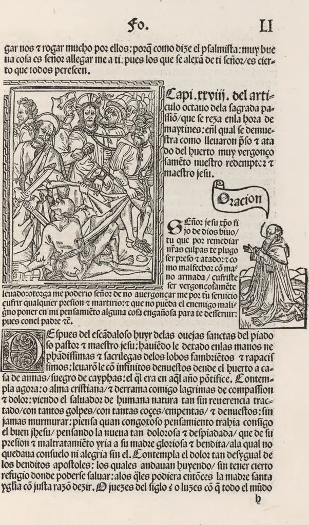 An illustration from Thesoro dela Passion sacratissima de Nuestro Redemptor, 1494, leaf 106